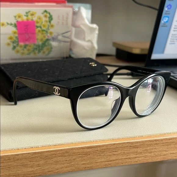 CHANEL Black Women Eyeglasses - Picture 1 of 3